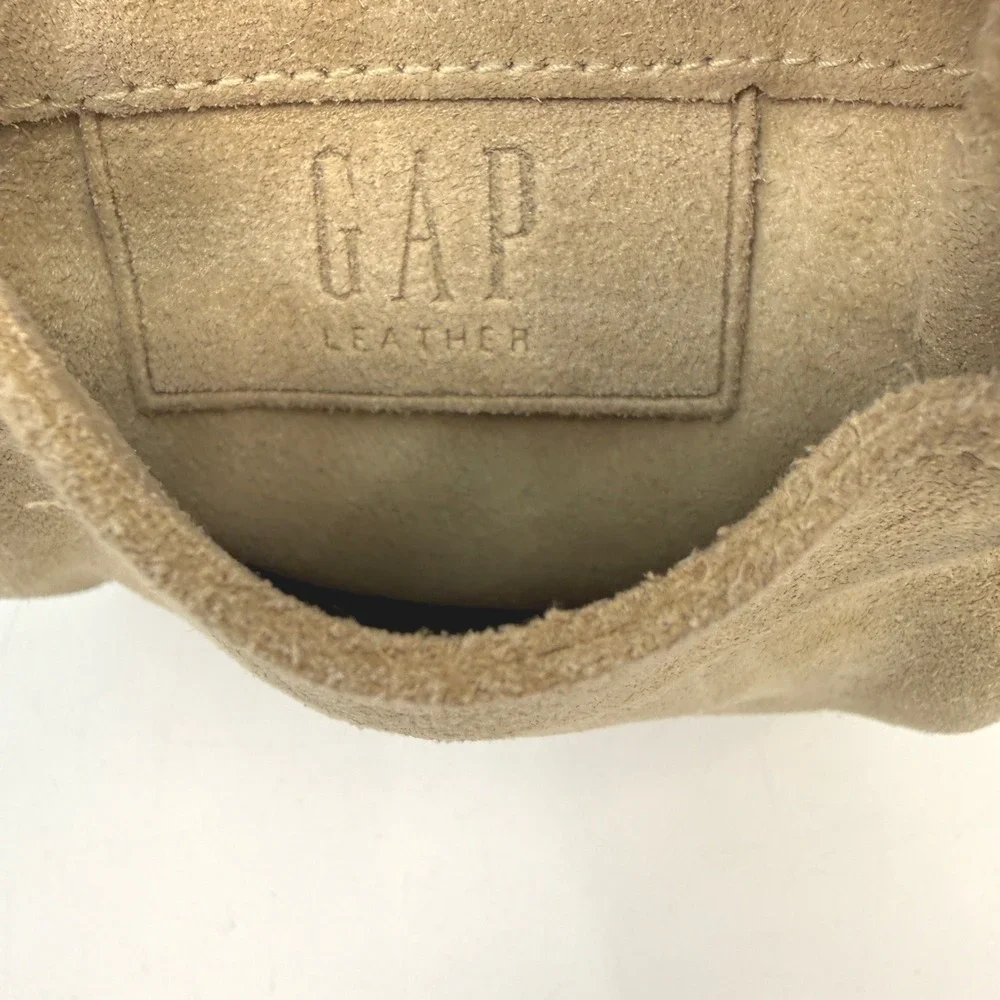 Vintage Y2K Gap Tan Suede Small Crossbody Pouch Bag Magnetic Closure Boho Retro‎
